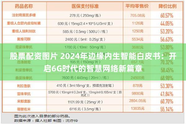 股票配资图片 2024年边缘内生智能白皮书：开启6G时代的智慧网络新篇章