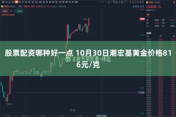 股票配资哪种好一点 10月30日潮宏基黄金价格816元/克