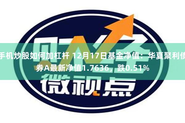 手机炒股如何加杠杆 12月17日基金净值：华夏聚利债券A最新净值1.7636，跌0.51%